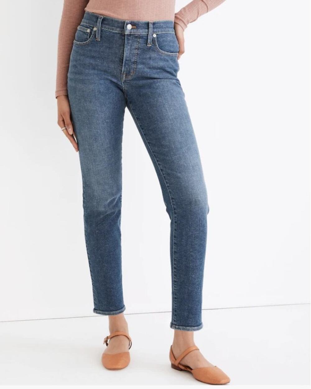 Madewell Perfect Vintage Jeans Womens 31 Blue Mid Rise Straight Leg Denim